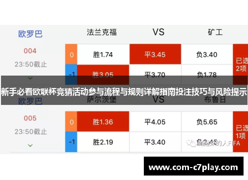 新手必看欧联杯竞猜活动参与流程与规则详解指南投注技巧与风险提示 新手必看欧联杯竞猜活动参与流程与规则详解指南投注技巧与风险提示